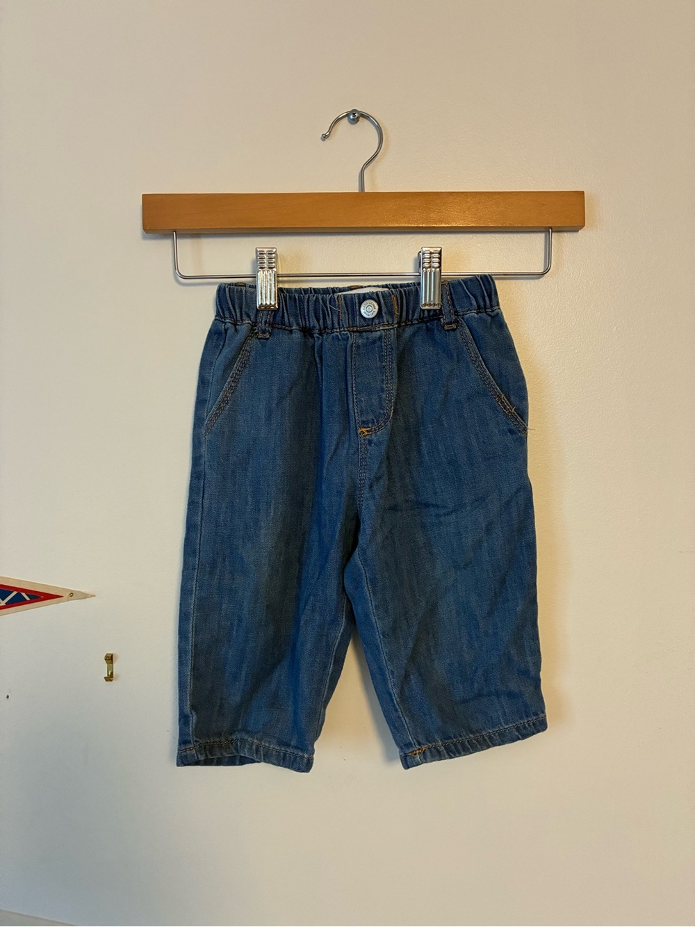 Zara Kids Blue Elastic-Waist Denim Pants